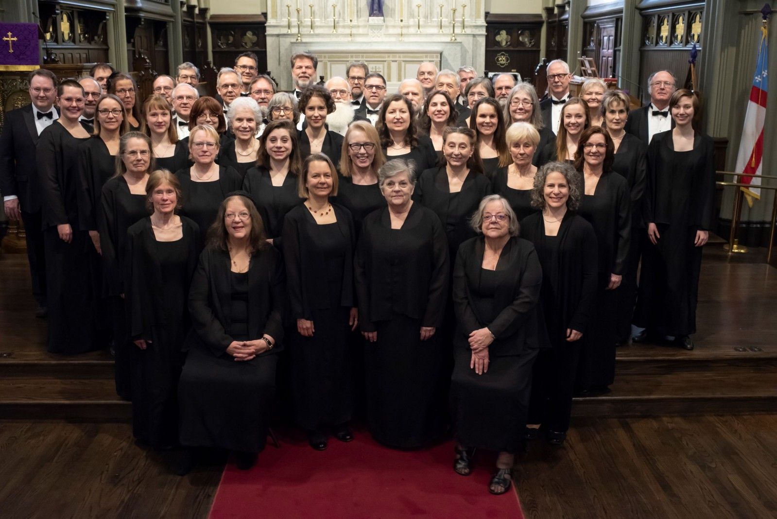 Seattle Bach Choir. Before our "All Night Vigil" concert, March 2019. Photo by Pinehurt Photography.