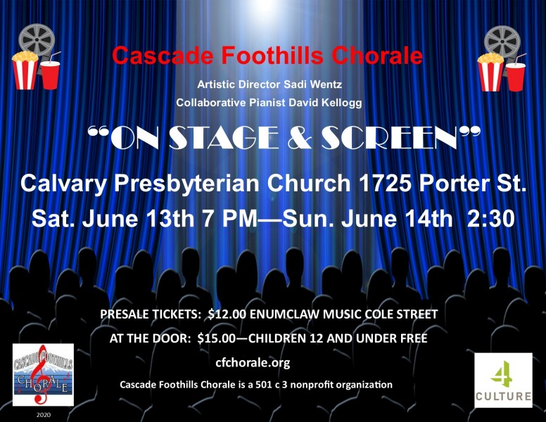 On Stage and Screen. Poster created by Trudy D'Armond