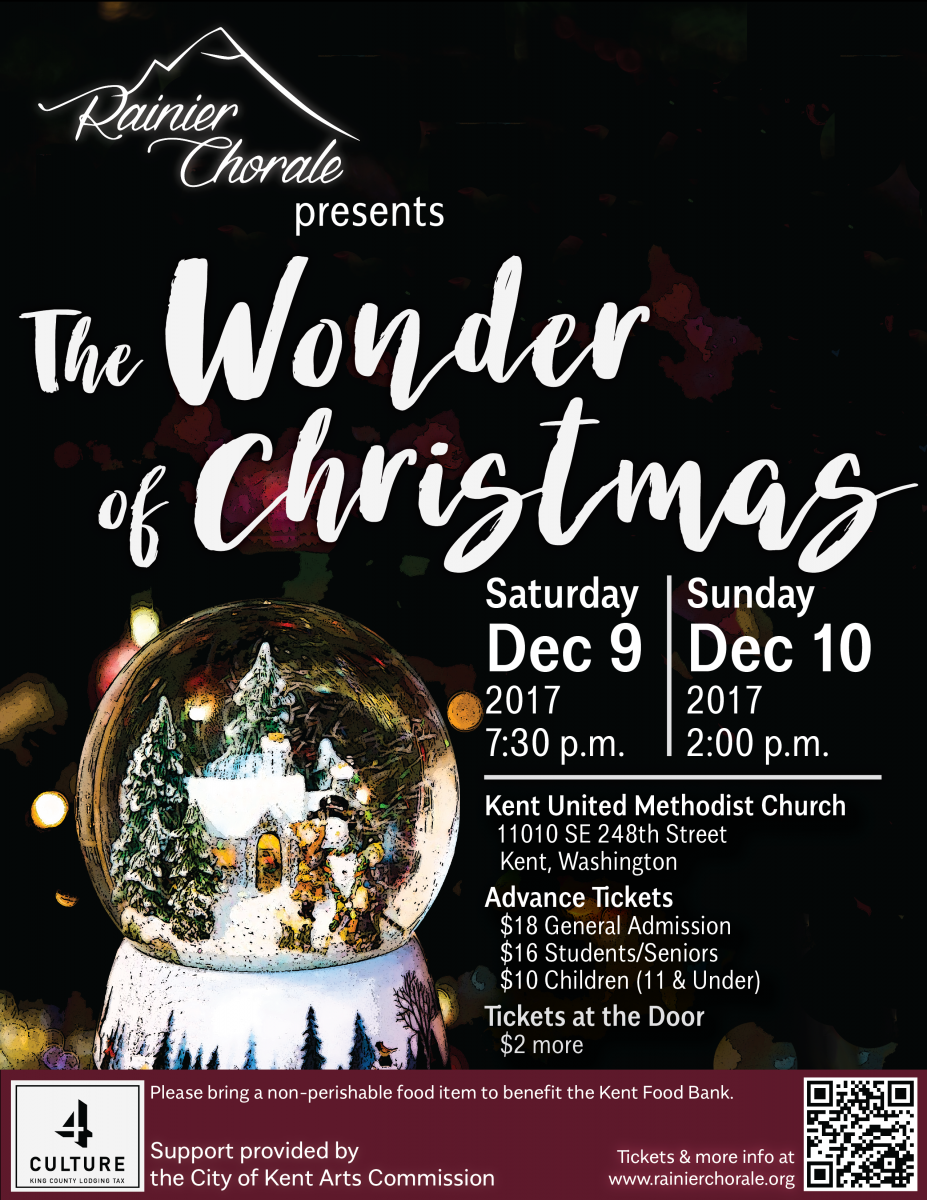 The Wonder of Christmas. Rainier Chorale Holiday Concert