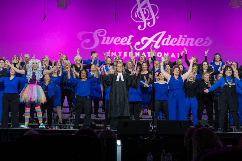 A Cappella Joy Chorus. AJoy performing at Sweet Adelines International Convention 2025