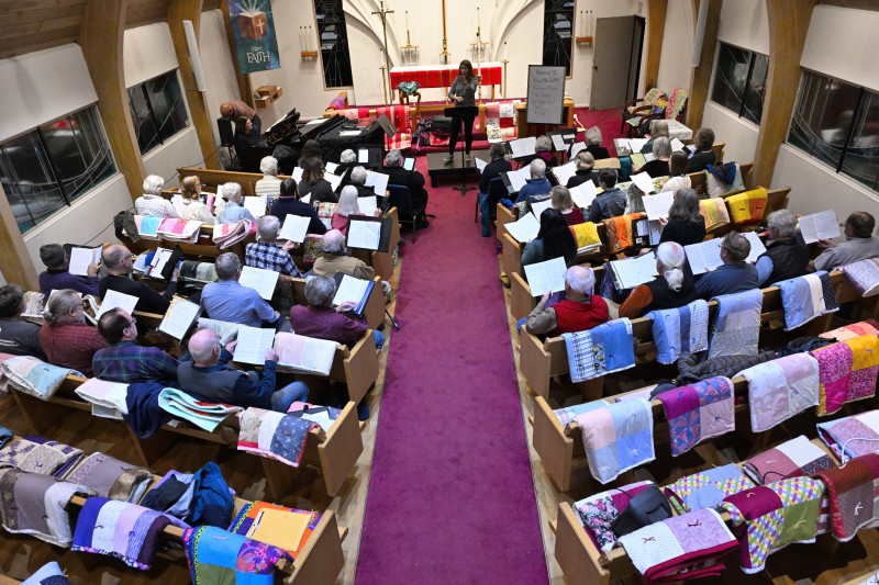 RainShadow Chorale. RainShadow Chorale in rehearsal fall 2024, photo by Karl Perry